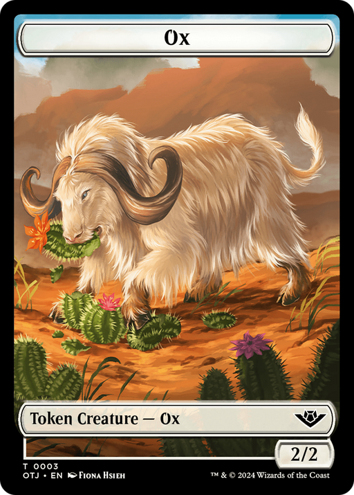 Ox // Plot Double-Sided Token [Outlaws of Thunder Junction Tokens] - for just $0.15! 