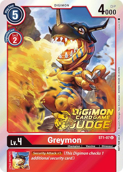 Greymon [ST1-07] (Judge Pack 1) [Starter Deck: Gaia Red Promos] - Just $0.50! Shop now at Retro Gaming of Denver