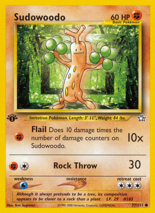 Sudowoodo (77/111) [Neo Genesis 1st Edition] - Just $0.40! Shop now at Retro Gaming of Denver