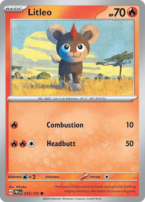 Litleo (015/131) [Scarlet & Violet: Prismatic Evolutions] - for just $0.10! 