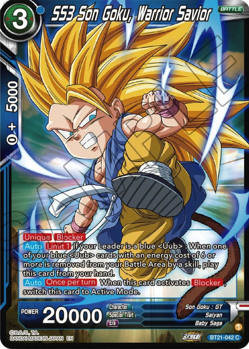 SS3 Son Goku, Warrior Savior (BT21-042) [Wild Resurgence] - for just $0.10! 