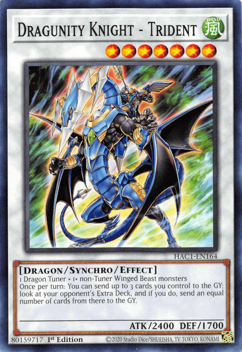 Dragunity Knight - Trident [HAC1-EN164] Common - for just $0.15! 