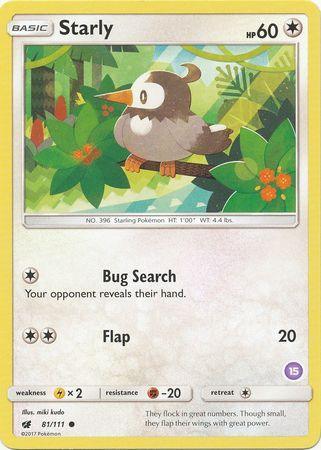 Starly (81/111) (Deck Exclusive #15) [Sun & Moon: Trainer Kit - Alolan Sandslash] - for just $0.10! 