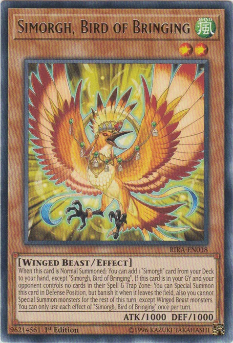 Simorgh, Bird of Bringing [RIRA-EN018] Rare - for just $0.10! 