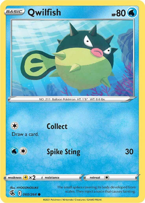 Qwilfish (060/264) [Sword & Shield: Fusion Strike] - for just $0.10! 