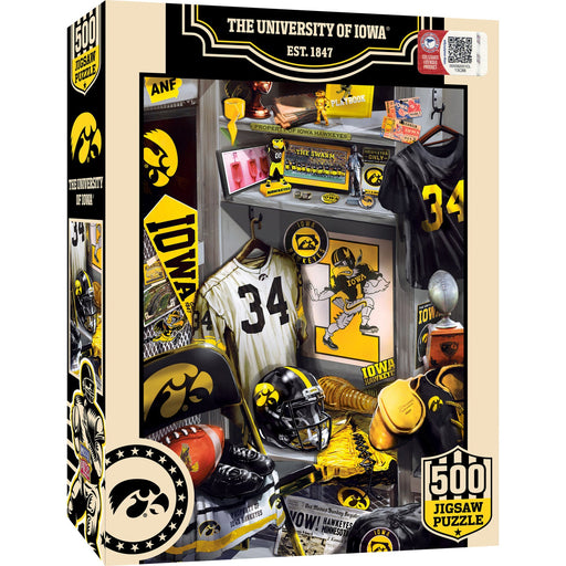 Iowa Hawkeyes - Locker Room 500 Piece Jigsaw Puzzle - Just $16.99! Shop now at Retro Gaming of Denver