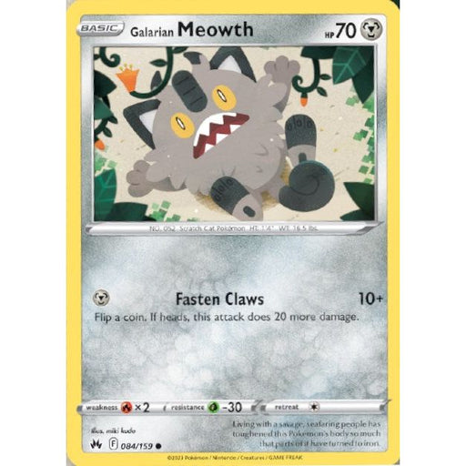 Galarian Meowth (084/159) [Sword & Shield: Crown Zenith] - Just $0.03! Shop now at Retro Gaming of Denver