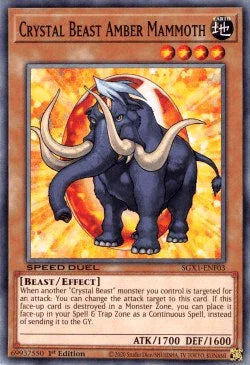 Crystal Beast Amber Mammoth [SGX1-ENF03] Common - for just $0.10! 