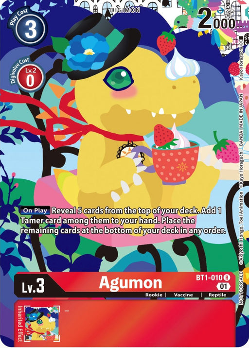 Agumon [BT1-010] (Tamer's Card Set 2 Floral Fun) [Release Special Booster Promos] - Just $0.70! Shop now at Retro Gaming of Denver