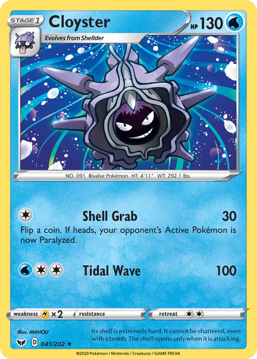 Cloyster (041/202) [Sword & Shield: Base Set] - for just $0.10! 