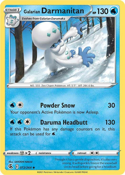 Galarian Darmanitan (072/264) [Sword & Shield: Fusion Strike] - for just $0.10! 