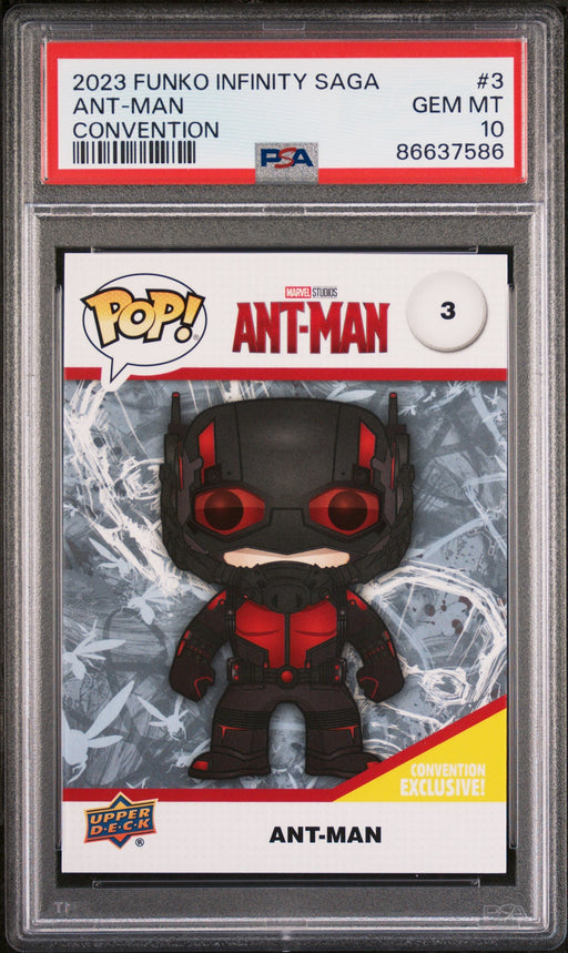 2023 UPPER DECK FUNKO POP MARVEL  ANTMAN CONVENTION #3  PSA 10 - for just $64! 