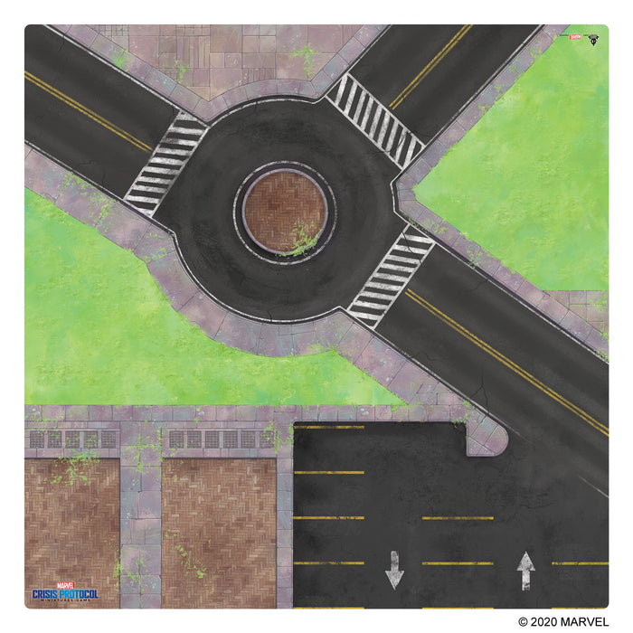 Marvel Crisis Protocol: Roundabout Knockout Game Mat - for just $39.95! 