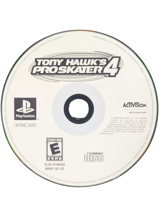 Tony Hawk's Pro Skater 4 [Greatest Hits] – PlayStation 1 (PS1) - for just $10.99! 