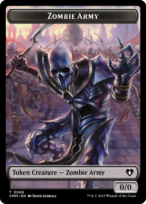 Human Warrior // Zombie Army Double-Sided Token [Commander Masters Tokens] - for just $0.15! 
