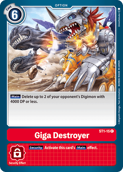 Giga Destroyer [ST1-15] [Starter Deck: Gaia Red] - Just $0.09! Shop now at Retro Gaming of Denver