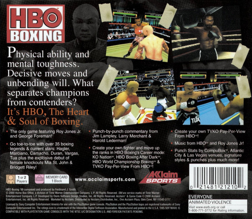 HBO Boxing – PlayStation 1 (PS1) - for just $0! 
