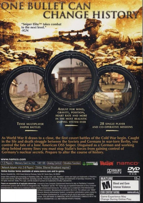 Sniper Elite – PlayStation 2 (PS2) - for just $12.99! 