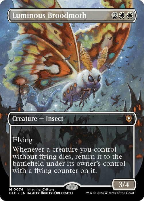 Luminous Broodmoth (BLC-074) - Bloomburrow Commander (Borderless) - for just $4.18! 