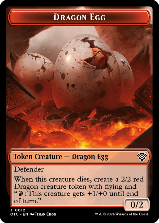 Dragon Egg // Dragon Double-Sided Token [Outlaws of Thunder Junction Commander Tokens] - Just $0.20! Shop now at Retro Gaming of Denver