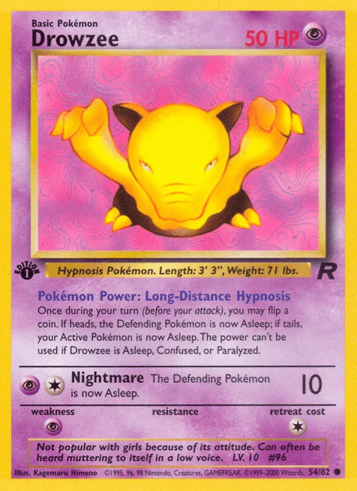 Drowzee (54/82) [Team Rocket 1st Edition] - for just $0.35! 
