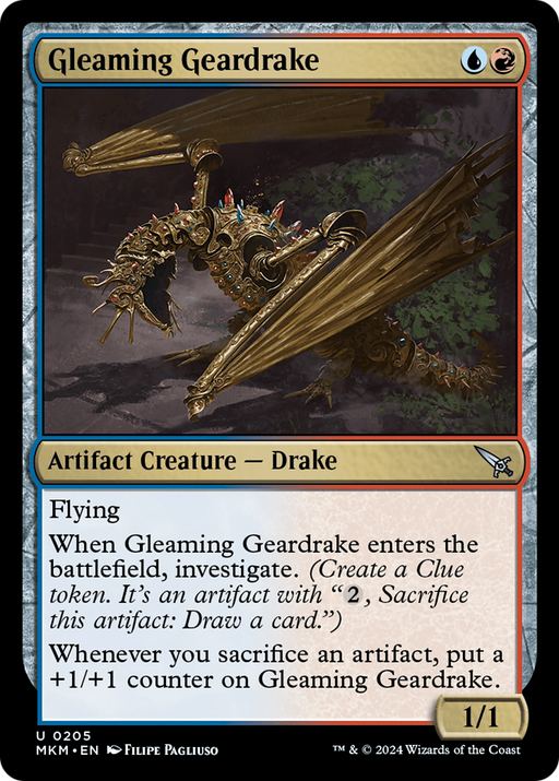 Gleaming Geardrake (MKM-205) - Murders at Karlov Manor - for just $0.06! 