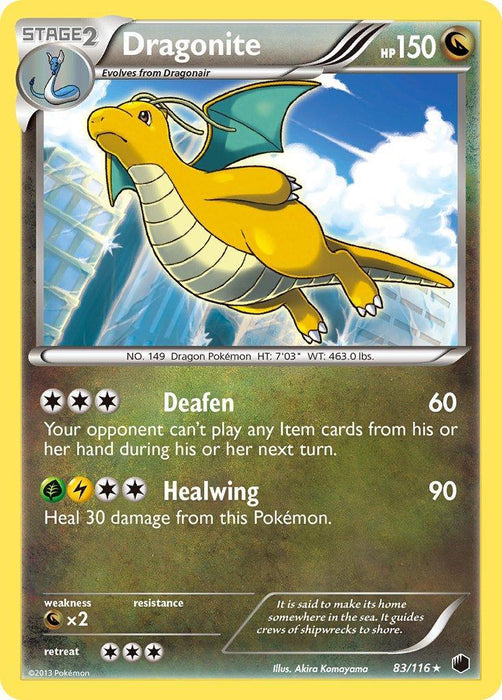 Dragonite (83/116) (Cosmos Holo) (Blister Exclusive) [Black & White: Plasma Freeze] - for just $10.20! 