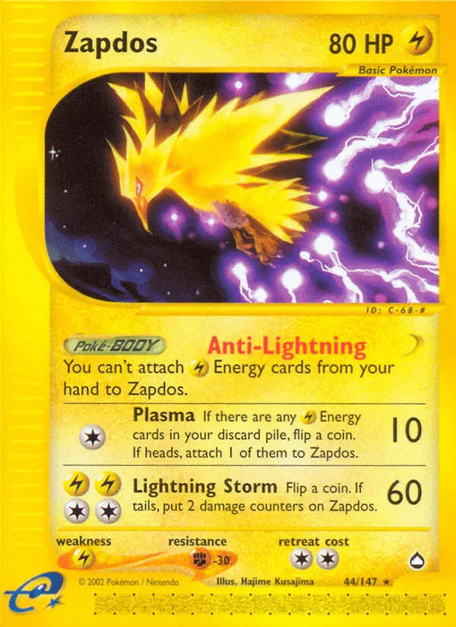 Zapdos (44/147) [Aquapolis] - for just $20! 