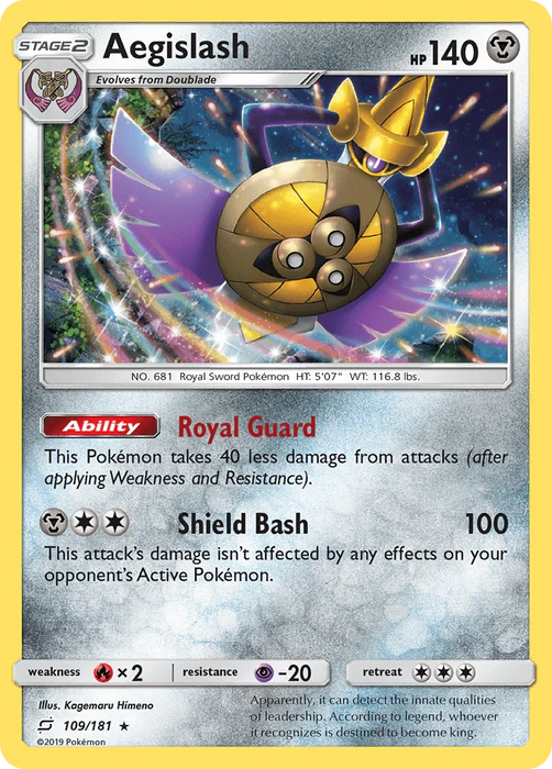 Aegislash (109/181) [Sun & Moon: Team Up] - for just $0.30! 