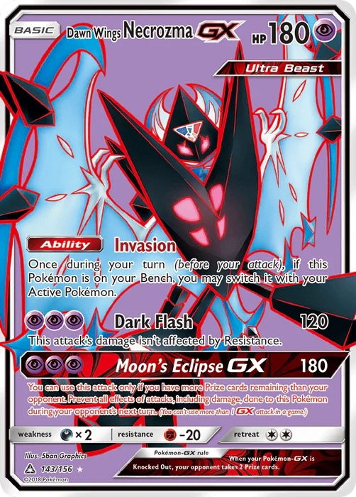 Dawn Wings Necrozma GX (143/156) [Sun & Moon: Ultra Prism] - for just $5.85! 