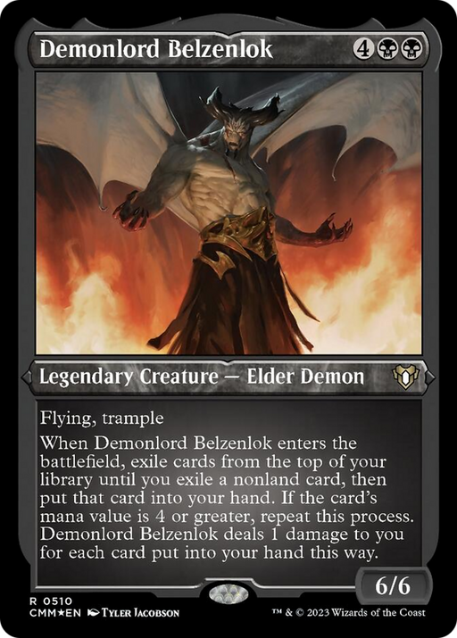 Demonlord Belzenlok (Foil Etched) [Commander Masters] - Just $0.60! Shop now at Retro Gaming of Denver