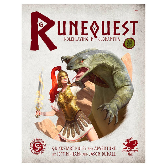 RuneQuest RPG: Roleplaying in Glorantha Quick Start - for just $9.95! 