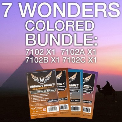 "7 Wonders" Compatible Card Sleeve Bundle - for just $8! 