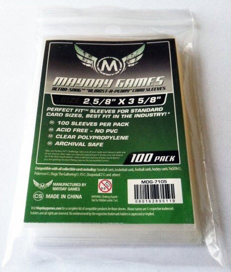 "Almost-A-Penny" Game Card Sleeves (2 5/8 x 3 5/8in) - for just $1.75! 