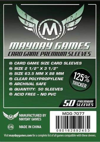 Mayday Games Premium Standard Size Trading Card Sleeves 50-Count - Just $1.95! Shop now at Retro Gaming of Denver