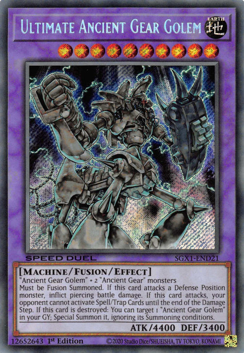 Ultimate Ancient Gear Golem [SGX1-END21] Secret Rare - for just $0.30! 