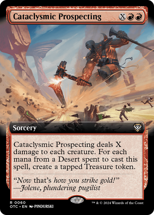 Cataclysmic Prospecting (OTC-060) - Outlaws of Thunder Junction Commander: (Extended Art) - for just $0.06! 