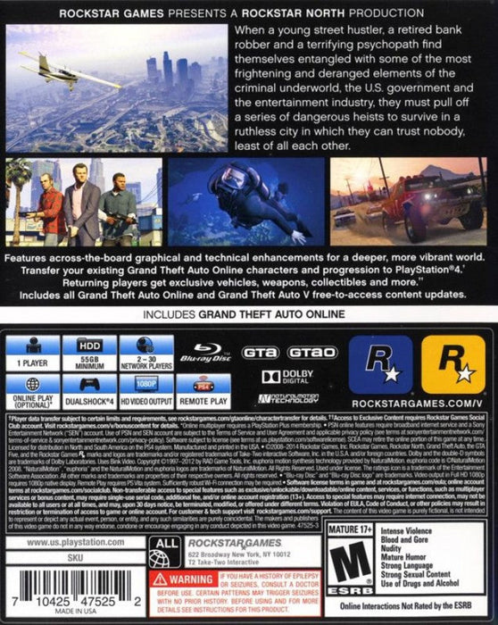 Grand Theft Auto V [Premium Edition] – PlayStation 4 (PS4) - for just $12.99! 