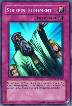 Solemn Judgment [RP01-EN045] Super Rare - for just $1.25! 
