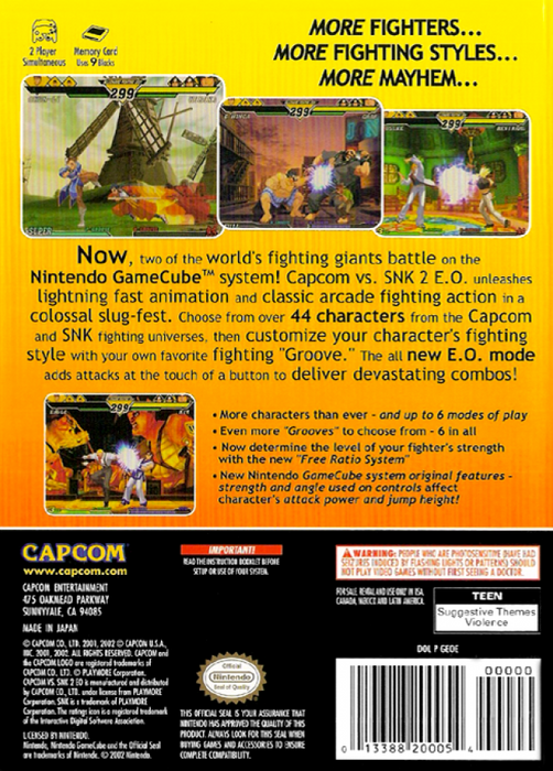 Capcom vs. SNK 2 EO – GameCube (GC) - for just $34.99! 
