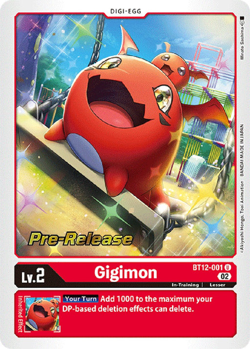 Gigimon [BT12-001] [Across Time Pre-Release Cards] - Just $0.70! Shop now at Retro Gaming of Denver