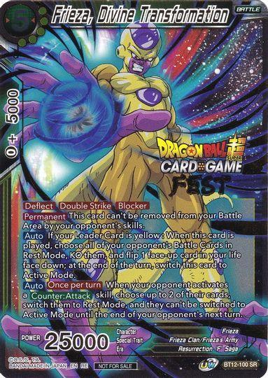 Frieza, Divine Transformation (Card Game Fest 2022) (BT12-100) [Tournament Promotion Cards] - for just $0.50! 
