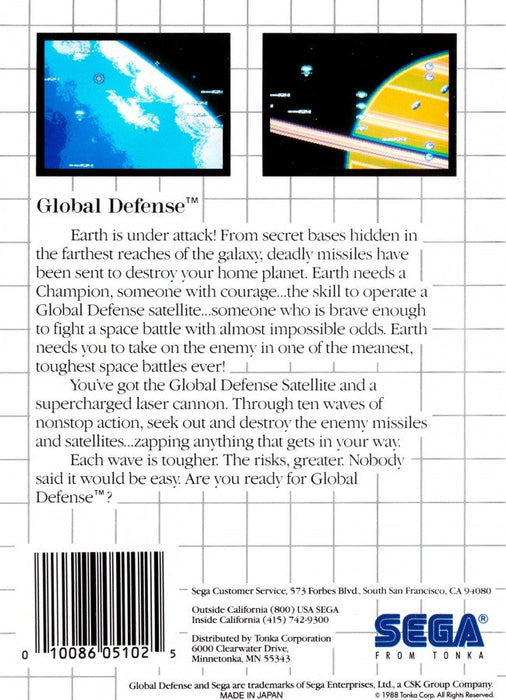 Global Defense – Sega Master System (SMS) - for just $8.99! 