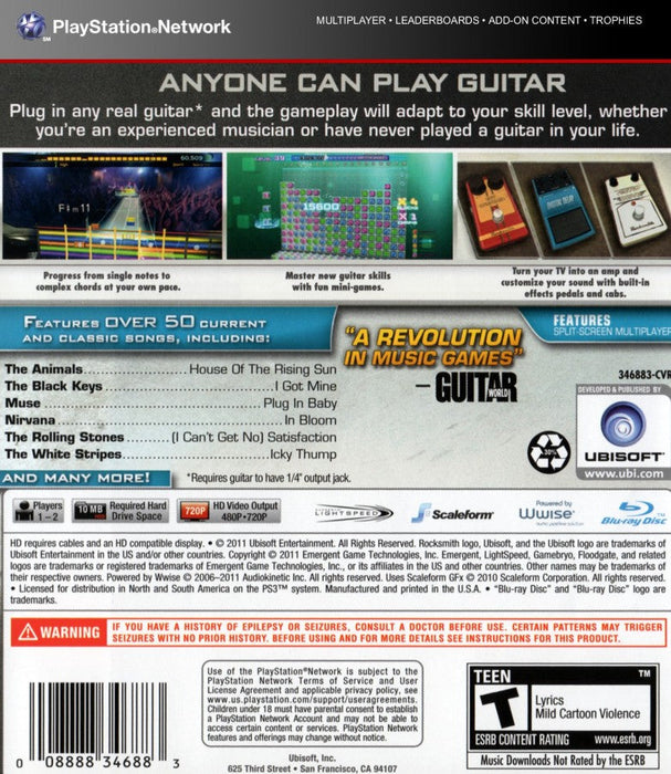 Rocksmith – PlayStation 3 (PS3) - for just $6.99! 