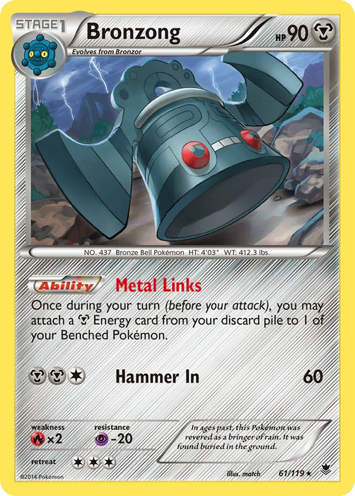 Bronzong (61/119) [XY: Phantom Forces] - for just $1.15! 