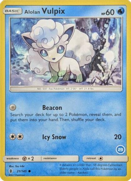 Alolan Vulpix (21/145) (Deck Exclusive #29) [Sun & Moon: Trainer Kit - Alolan Ninetales] - for just $1.50! 