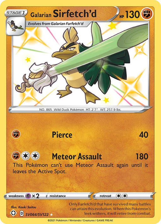 Galarian Sirfetch'd (SV064/SV122) [Sword & Shield: Shining Fates] - for just $0.60! 
