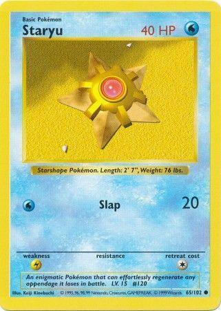Staryu (65/102) [Base Set Shadowless Unlimited] - for just $0.70! 