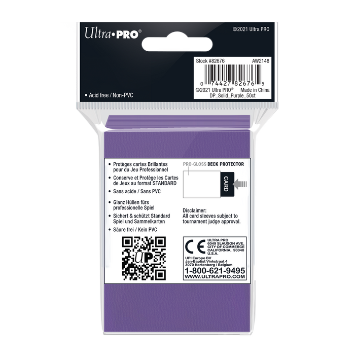 Ultra PRO: Standard 50ct Sleeves - PRO-Gloss (Purple) - Just $0! Shop now at Retro Gaming of Denver