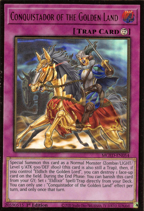 Conquistador of the Golden Land [MGED-EN054] Gold Rare - for just $0.50! 